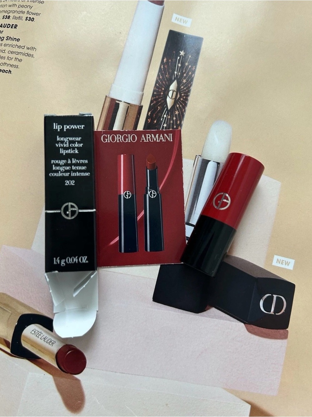 Giorgio Armani Lip Power Longwear Vivid Lipstick MINI #202 Grazia (Brown Rose-